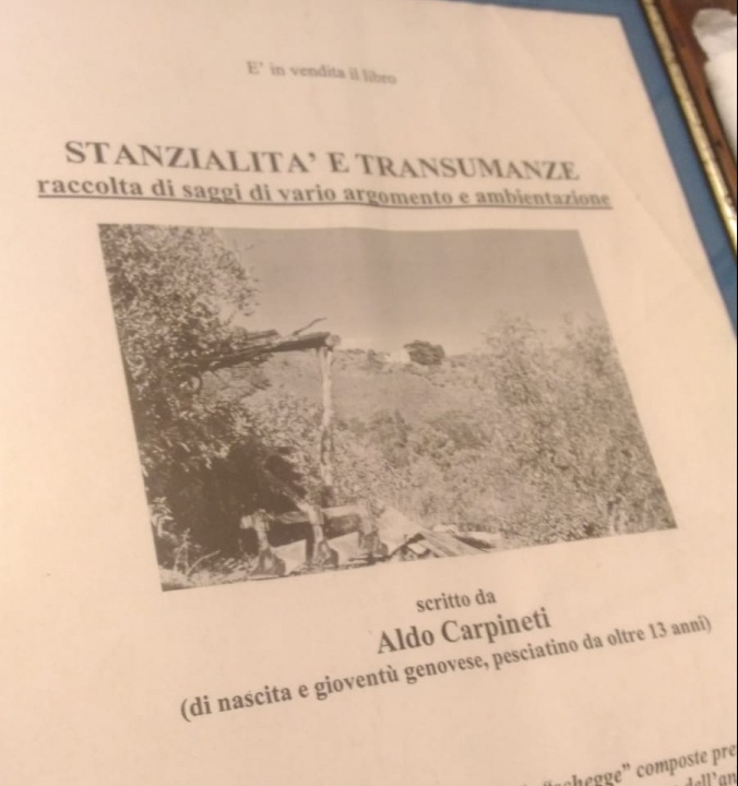 Due poesie di Aldo Carpineti nel suo libro. Stanzialità e Transumanze scritto nel 2002